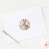 Autocollants de Pâques lapin sarcelle mignon (Enveloppe)