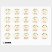 Autocollants de Pâques lapin sarcelle mignon (Feuille)
