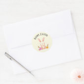 Autocollants de Pâques lapin sarcelle mignon (Enveloppe)