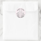 Autocollants de Pâques lapin sarcelle mignon (Sac)