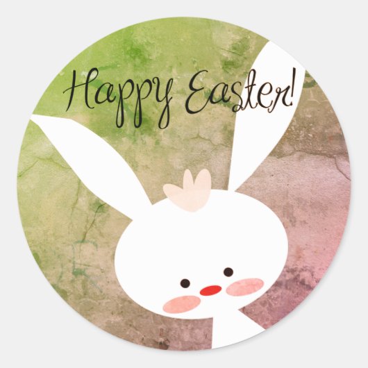 Autocollants de Pâques lapin sarcelle mignon (Devant)