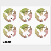 Autocollants de Pâques lapin sarcelle mignon (Feuille)