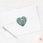 Autocollants de Pâques lapin sarcelle mignon (Enveloppe)