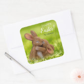 Autocollants de Pâques personnalisés avec des lapi (Enveloppe)