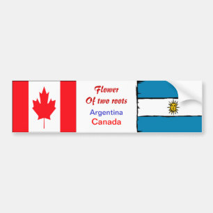 Autocollants de pare-chocs argentins-canadiens
