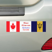 Autocollants de pare-chocs Bajan-canadien (En voiture)