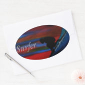 Autocollants de pare-chocs Bubblepacific, surfer (Enveloppe)