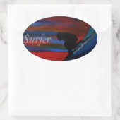 Autocollants de pare-chocs Bubblepacific, surfer (Sac)