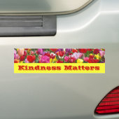 Autocollants de pare-chocs Kindness Matters Fleurs (En voiture)