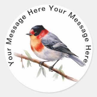 Autocollants de Paruline à visage rouge