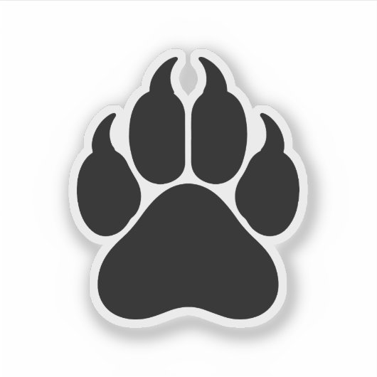 Autocollants de pattes de panthère noir et blanc (Devant)