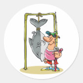 Autocollants de Pêcheur avec sa Prise (Devant)