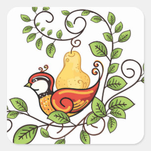 Autocollants de perdrix de vacances