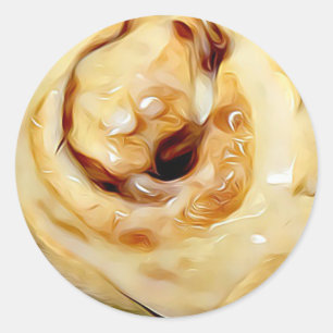 Autocollants de petit pain de cannelle de petit