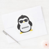 Autocollants de pingouin cool de nom personnalisé (Enveloppe)