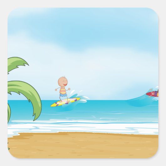 Autocollants de plaisir de plage (Devant)