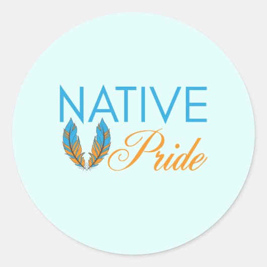 Autocollants de plumes natives (ronds) (Devant)