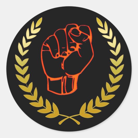 Autocollants de poing noir (Devant)