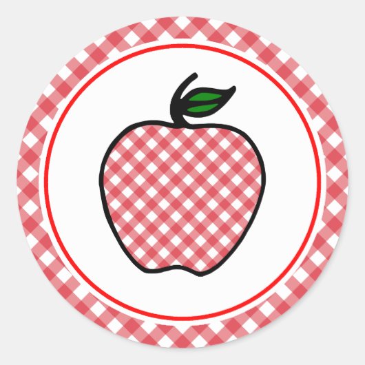 Autocollants de pomme rétro pour enseignant (Devant)