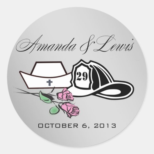 Autocollants de pompier de l'infirmière (Devant)