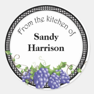 Autocollants de pot de gelée de raisin