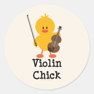 Autocollants de poussin de violon
