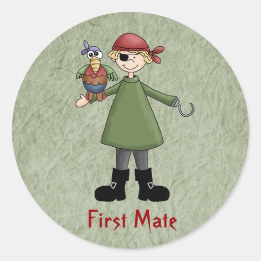 Autocollants de Premier Lieutenant Pirate (Devant)