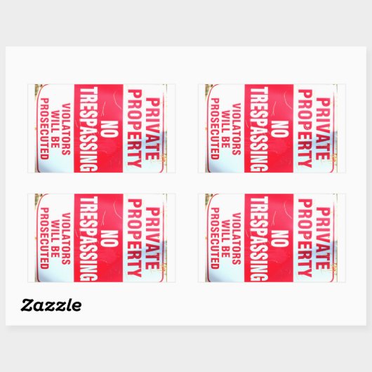 autocollants de propriété privée (Feuille)