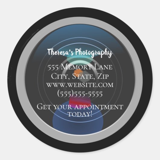 Autocollants de publicité pour studio de photo ave (Devant)