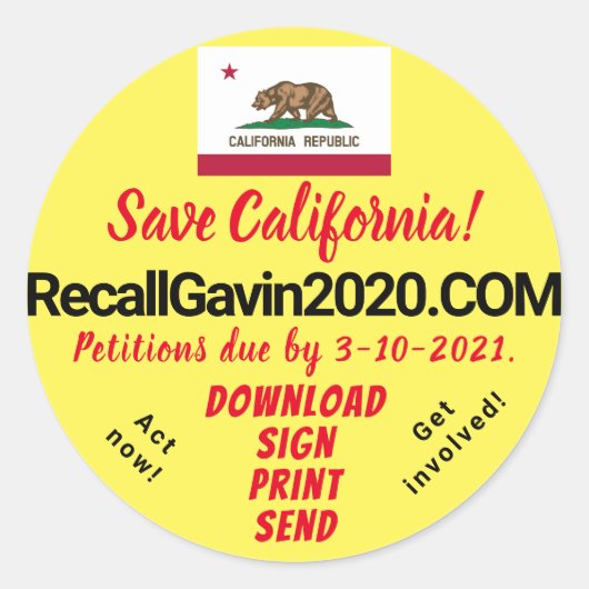 Autocollants de rappel de 3 pouces (Devant)