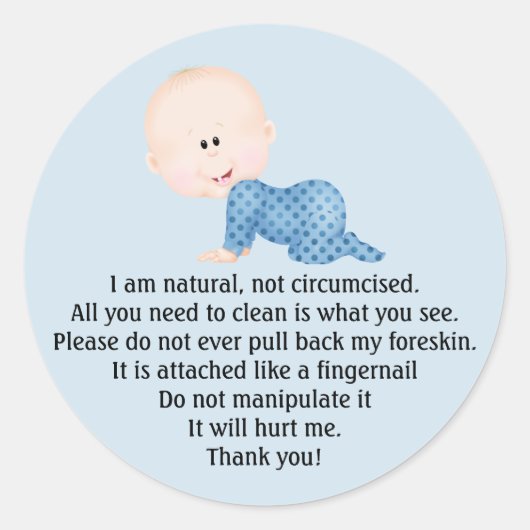 Autocollants de rappel de circoncision pour la (Devant)