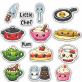 Autocollants de Récompense d'Étudiant Chef Mignon (Devant)