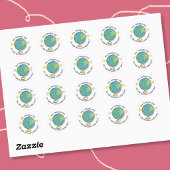 Autocollants de récompense Doodle Globe