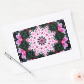 Autocollants de rectangle de mandala de fleur (Enveloppe)