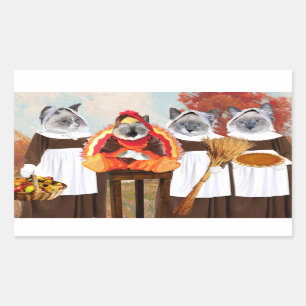 Autocollants de rectangle de thanksgiving de