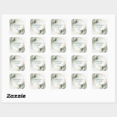 Autocollants de remerciement Boho Greenery Mariage (Feuille)
