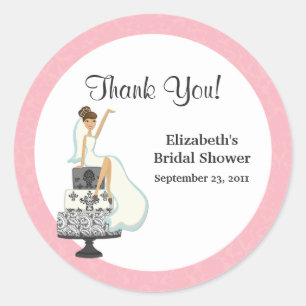 Autocollants de remerciement de Baby Shower Rose