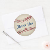 Autocollants de remerciement de baseball rustique (Enveloppe)