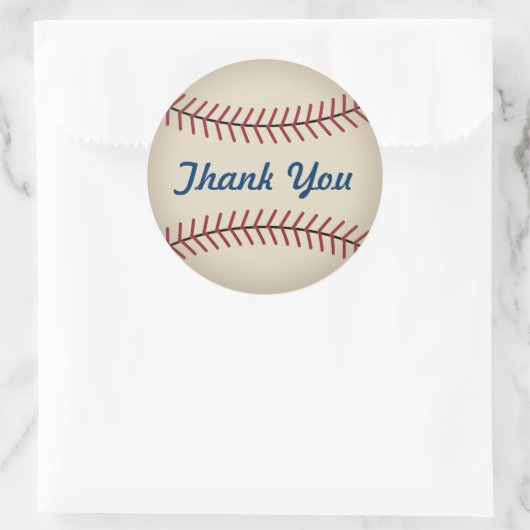 Autocollants de remerciement de baseball rustique (Sac)