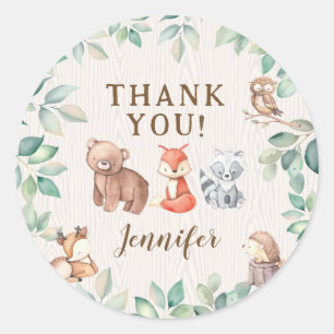 Autocollants de remerciement pour baby shower avec