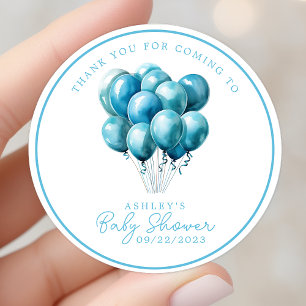 Autocollants de remerciement pour Baby Shower garç