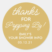 Autocollants de remerciement pour la fête de bébé (Devant)