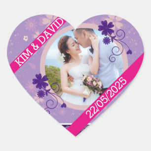 Autocollants de remerciement pour photo de mariage
