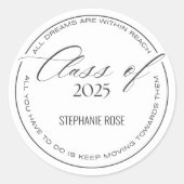 Autocollants de remise des diplômes 2025 et cadeau (Devant)