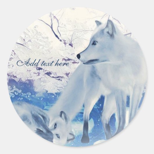 Autocollants de renard arctique (Devant)