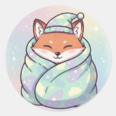 Autocollants de renard mignon et cosy (Devant)