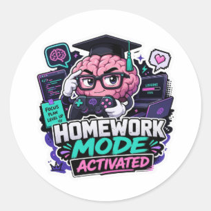 Autocollants de rentrée scolaire Mode Devoirs Ac