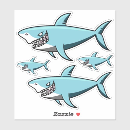 Autocollants de requin (Feuille)