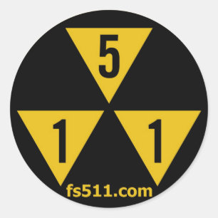 Autocollants de retombées radioactives