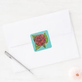 Autocollants de rose rouge (Enveloppe)